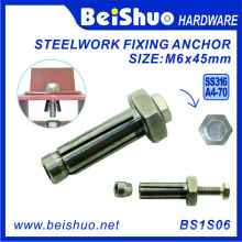 M6*45mm Hexagon Stainless Steel Expansion Bolt / Fixing Anchor